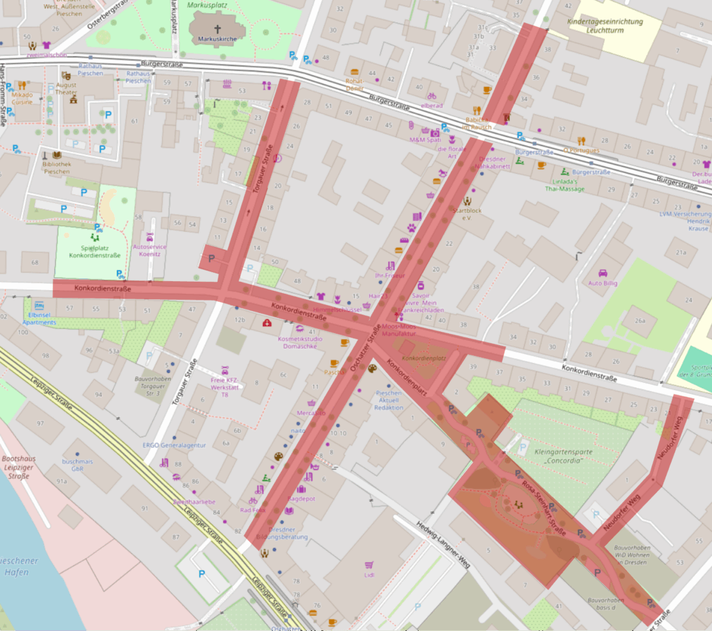 Straßensperrung zum Stadtteilfest sankt pieschen 2025