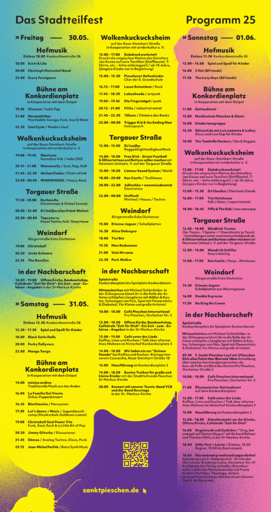 sankt pieschen Stadtteilfest 2025 Programmflyer