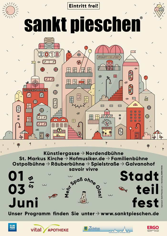 sankt pieschen Stadtteilfest 2018 Plakat